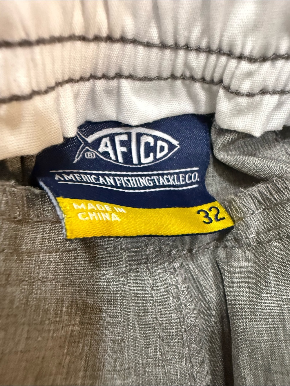 AFTCO Heather Gray Fishing Shorts Size 32 - Picture 4 of 5